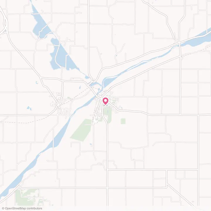 Map of the flower delivery area in Attica, Indiana