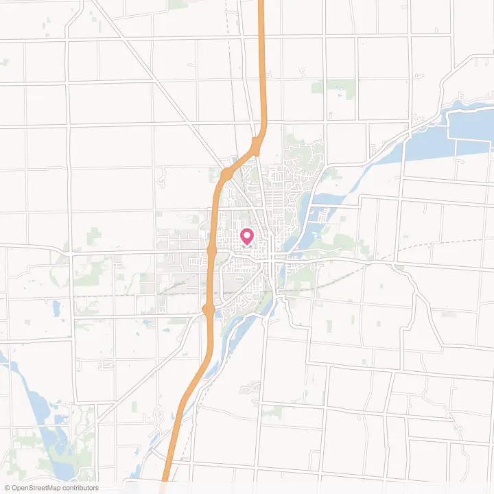 Map of the flower delivery area in Sidney, Ohio