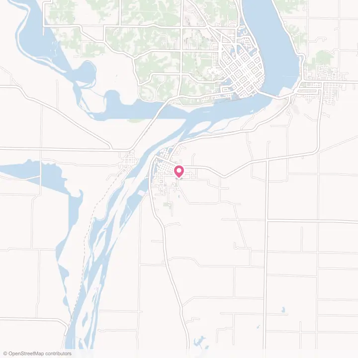 Map of the flower delivery area in Warsaw, Illinois