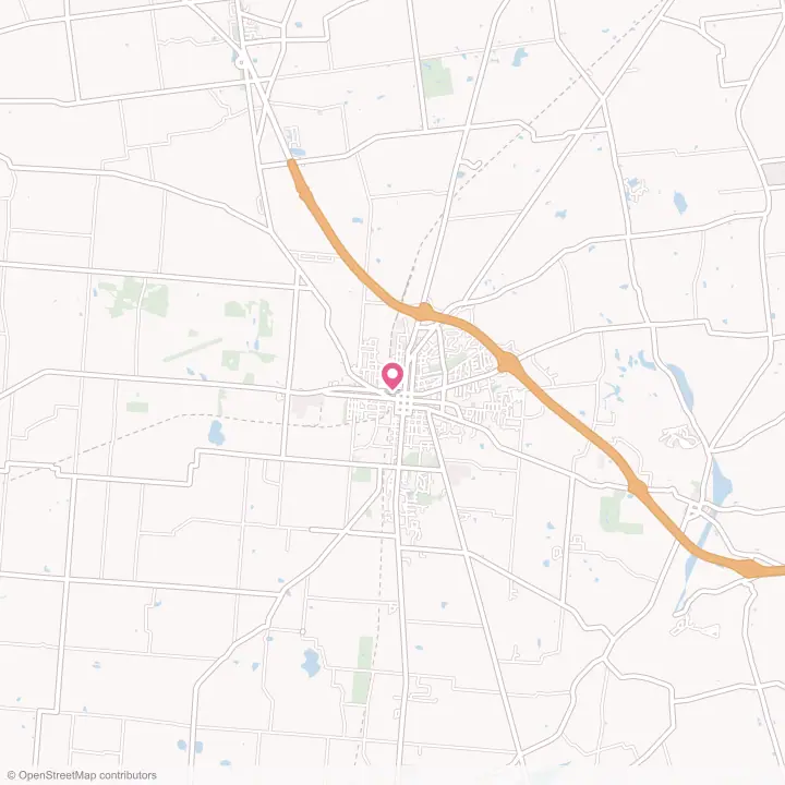 Map of the flower delivery area in Bellefontaine, Ohio