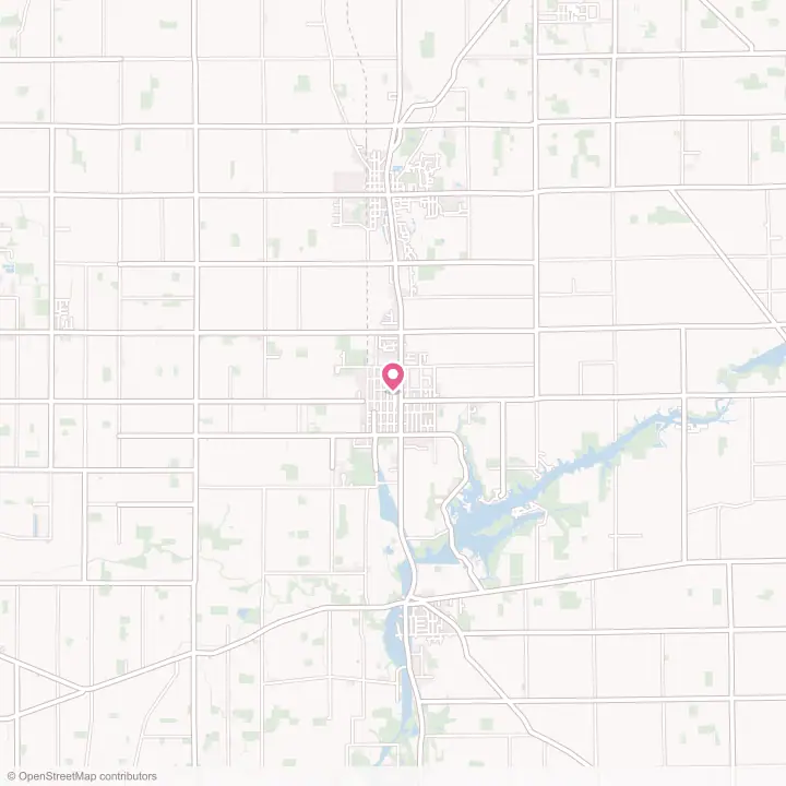 Map of the flower delivery area in Minster, Ohio