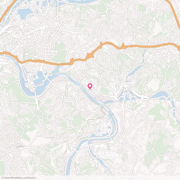 Map of the flower delivery area in Braddock, Pennsylvania