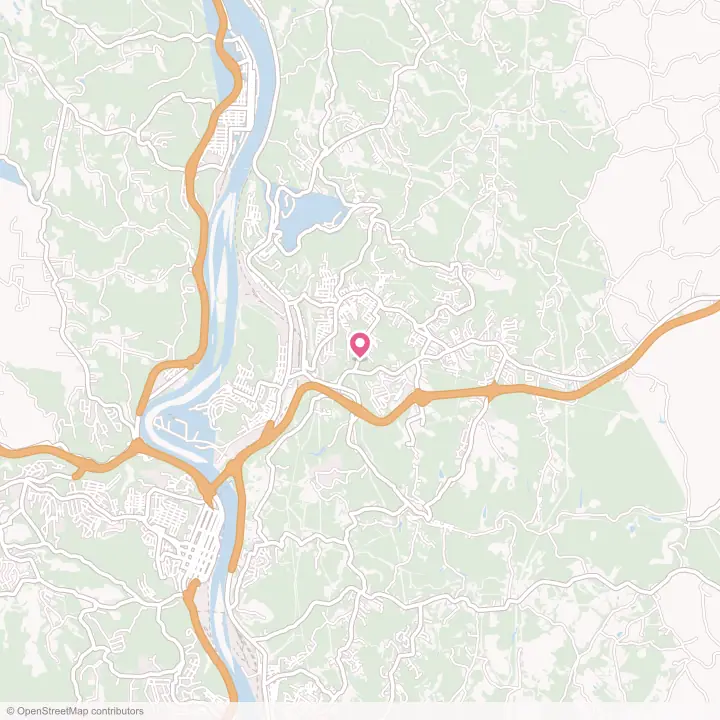 Map of the flower delivery area in Weirton, West Virginia