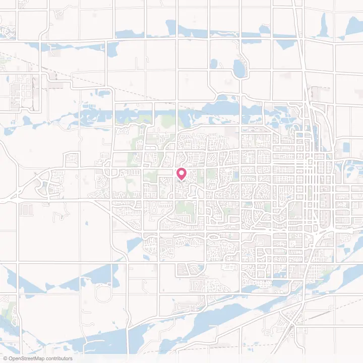 Map of the flower delivery area in Greeley, Colorado