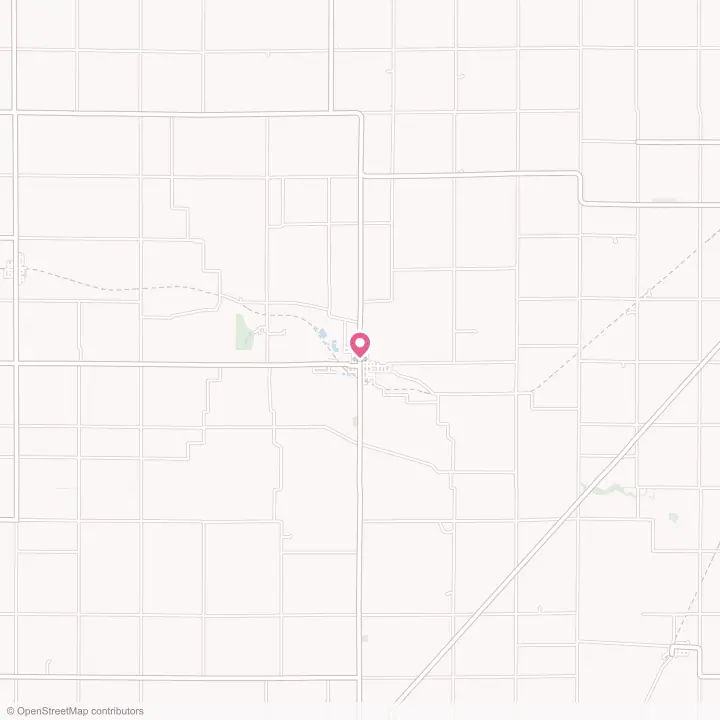 Map of the flower delivery area in Saybrook, Illinois