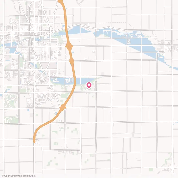 Map of the flower delivery area in Center, Indiana