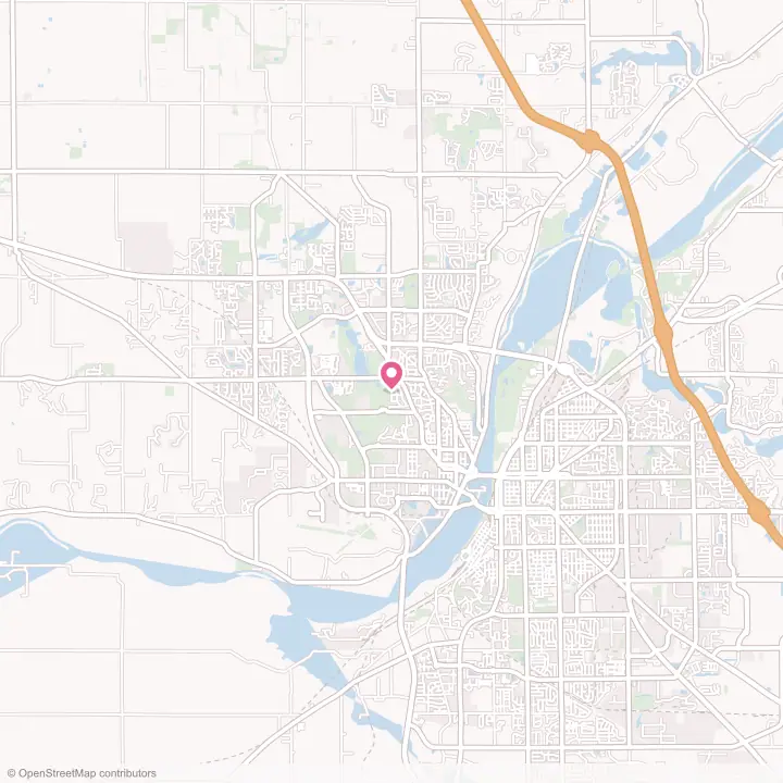 Map of the flower delivery area in West Lafayette, Indiana