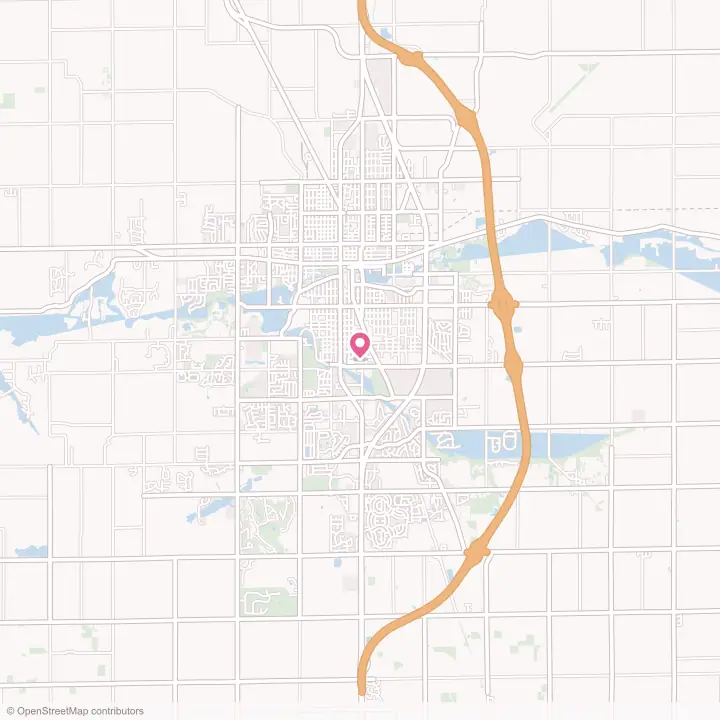 Map of the flower delivery area in Kokomo, Indiana