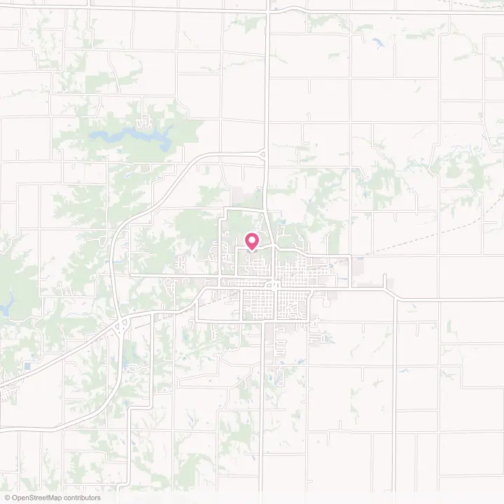 Map of the flower delivery area in Macomb, Illinois