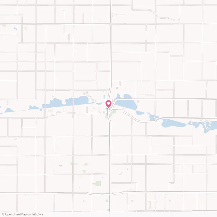 Map of the flower delivery area in Burlington, Indiana