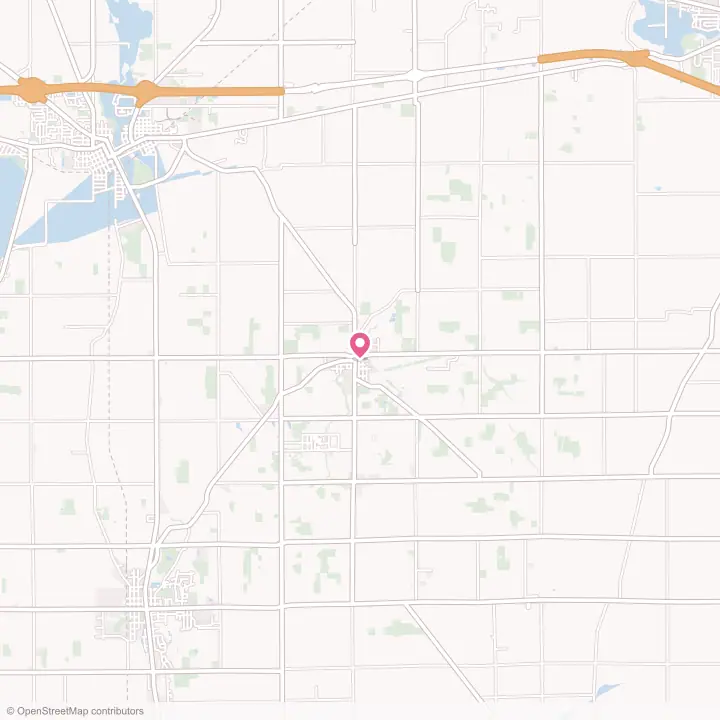 Map of the flower delivery area in New Knoxville, Ohio