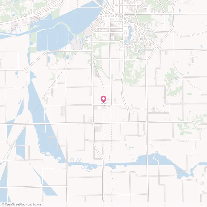 Map of the flower delivery area in South Pekin, Illinois