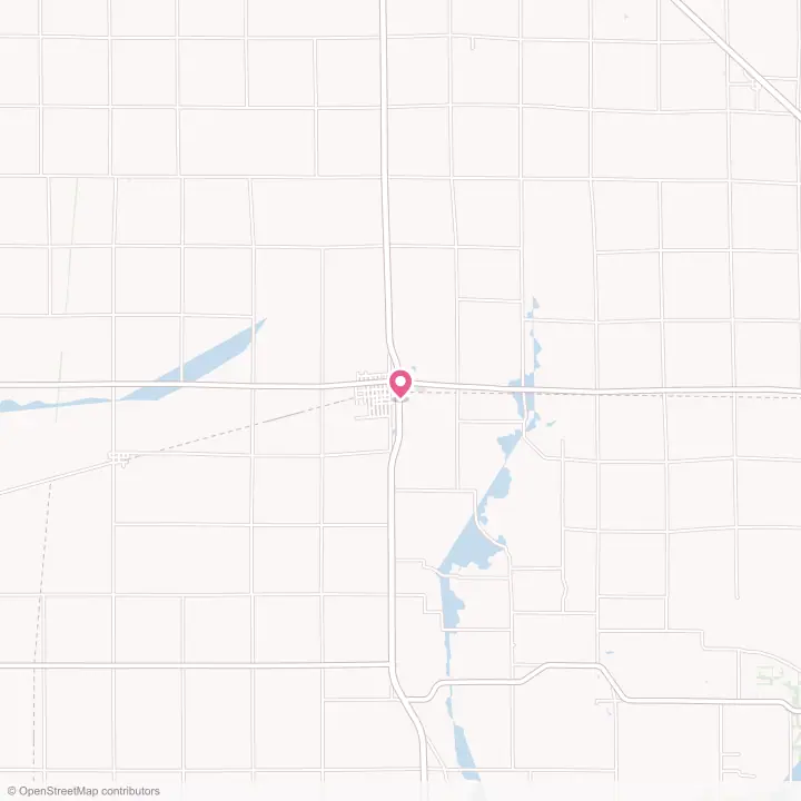 Map of the flower delivery area in Boswell, Indiana