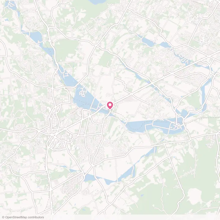 Map of the flower delivery area in Three Bridges, New Jersey