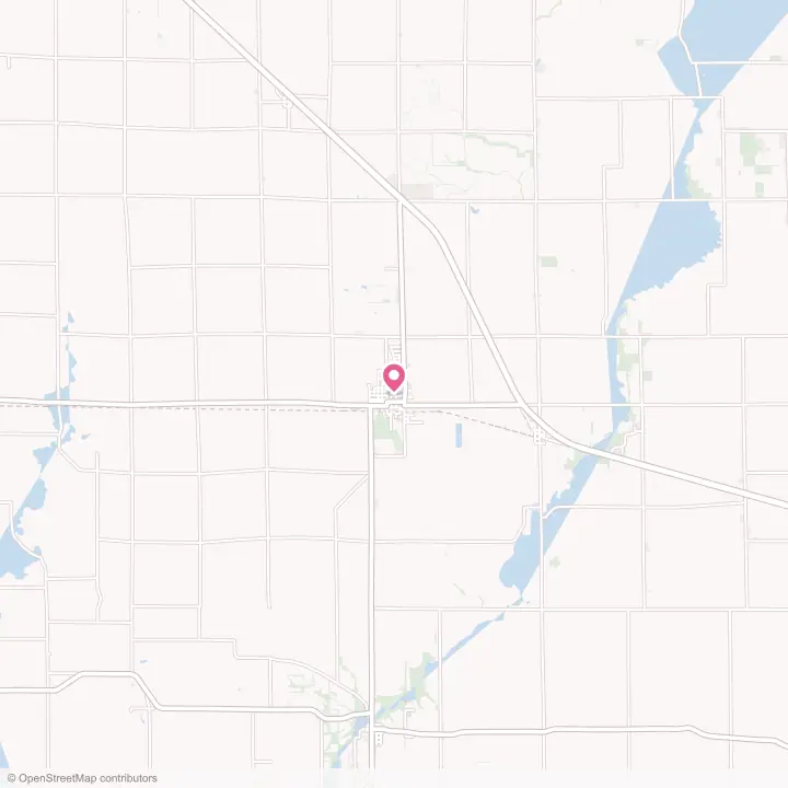 Map of the flower delivery area in Oxford, Indiana