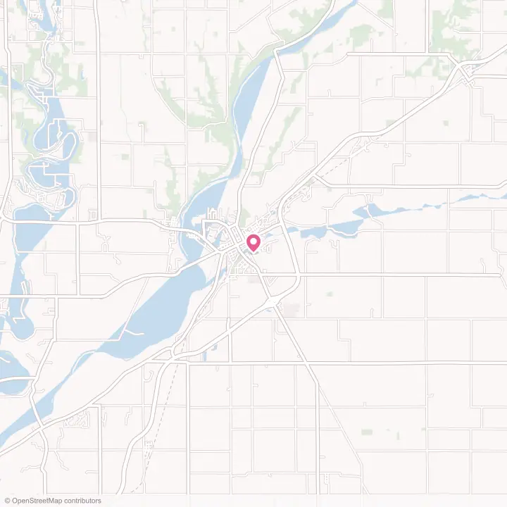 Map of the flower delivery area in Delphi, Indiana
