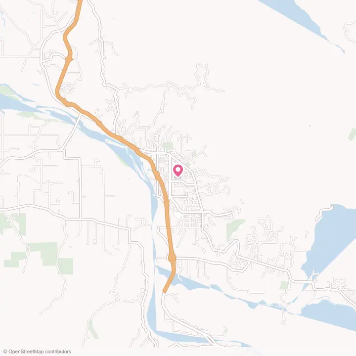 Map of the flower delivery area in Fortuna, California