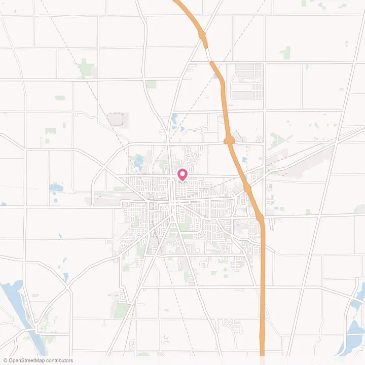 Map of the flower delivery area in Marion, Ohio
