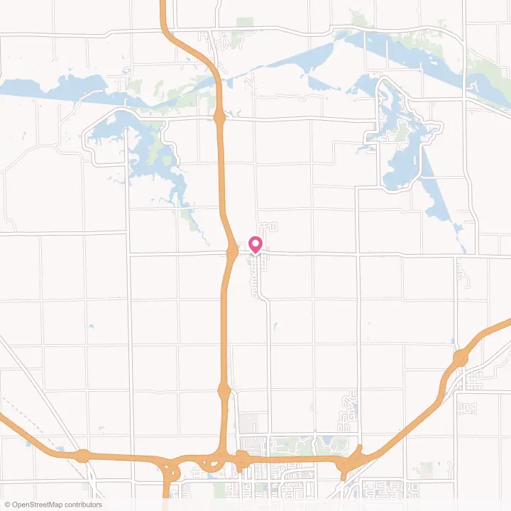 Map of the flower delivery area in Hudson, Illinois