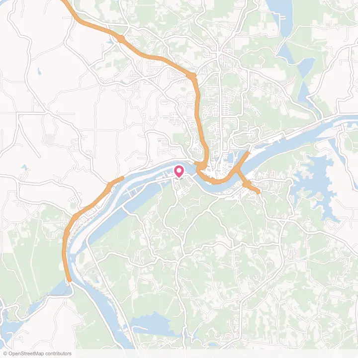 Map of the flower delivery area in Newell, West Virginia