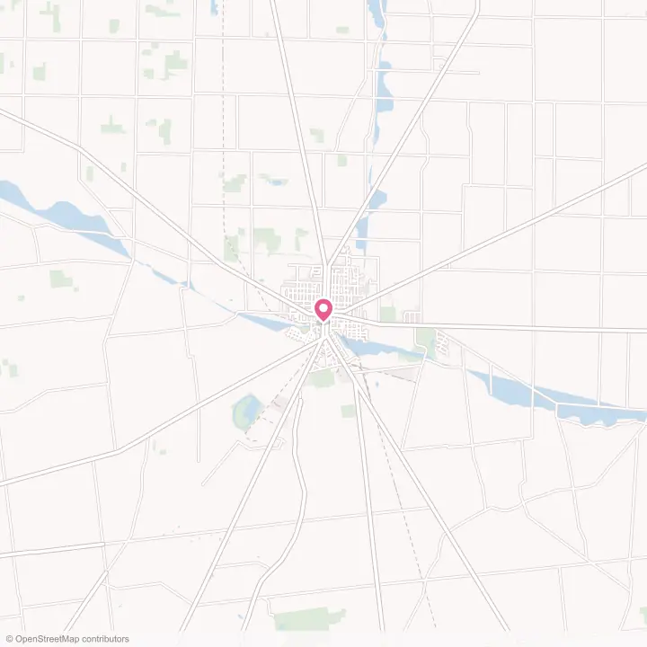 Map of the flower delivery area in Kenton, Ohio