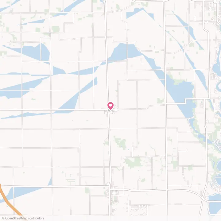 Map of the flower delivery area in Chalmers, Indiana