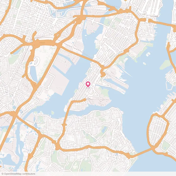 Map of the flower delivery area in Bayonne, New Jersey