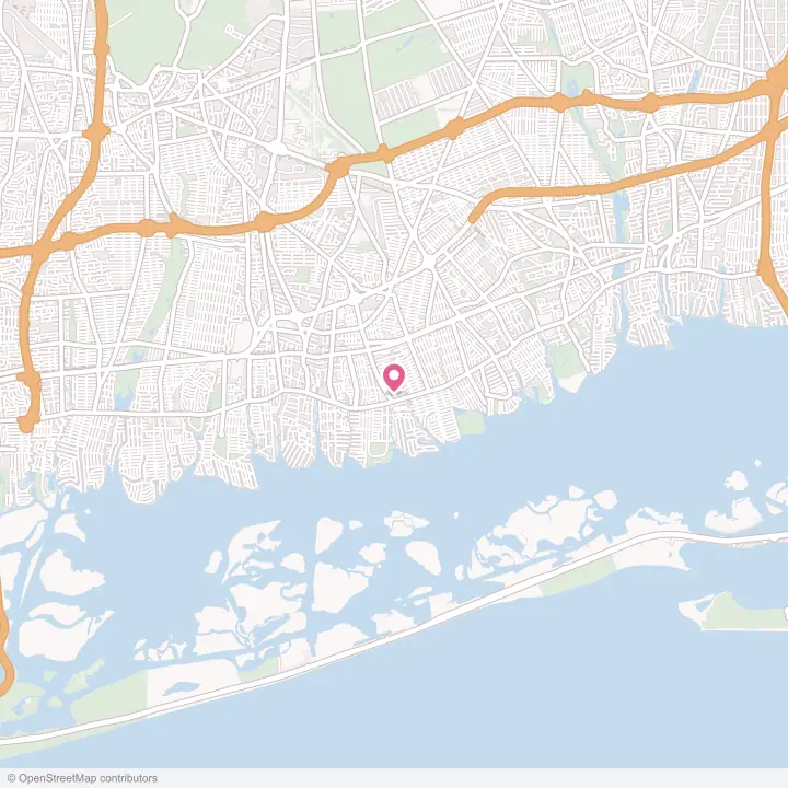 Map of the flower delivery area in Copiague, New York