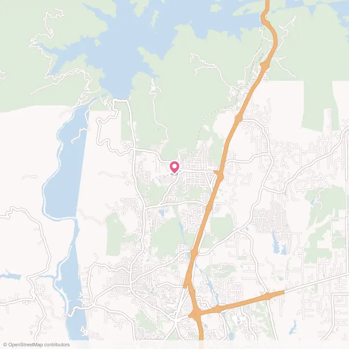 Map of the flower delivery area in Shasta Lake, California