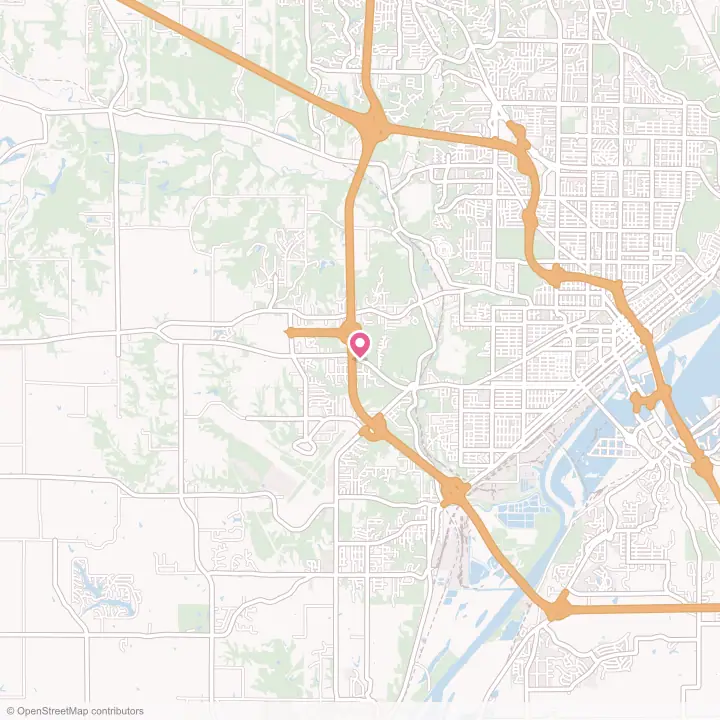 Map of the flower delivery area in Bellevue, Illinois