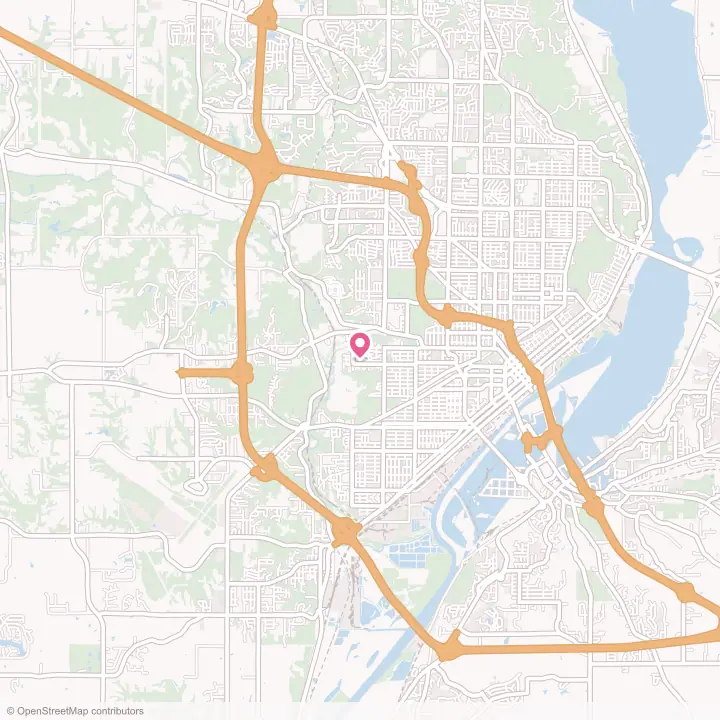 Map of the flower delivery area in West Peoria, Illinois