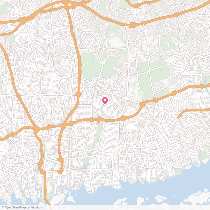 Map of the flower delivery area in South Farmingdale, New York