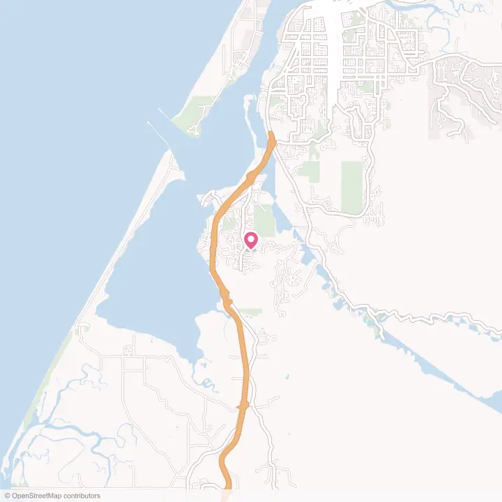 Map of the flower delivery area in Humboldt Hill, California