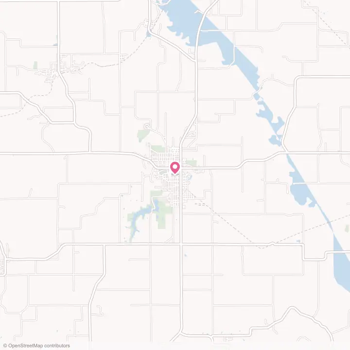 Map of the flower delivery area in Centerville, Iowa