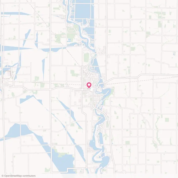 Map of the flower delivery area in Monticello, Indiana