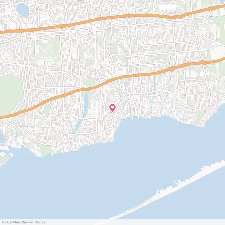 Map of the flower delivery area in Blue Point, New York