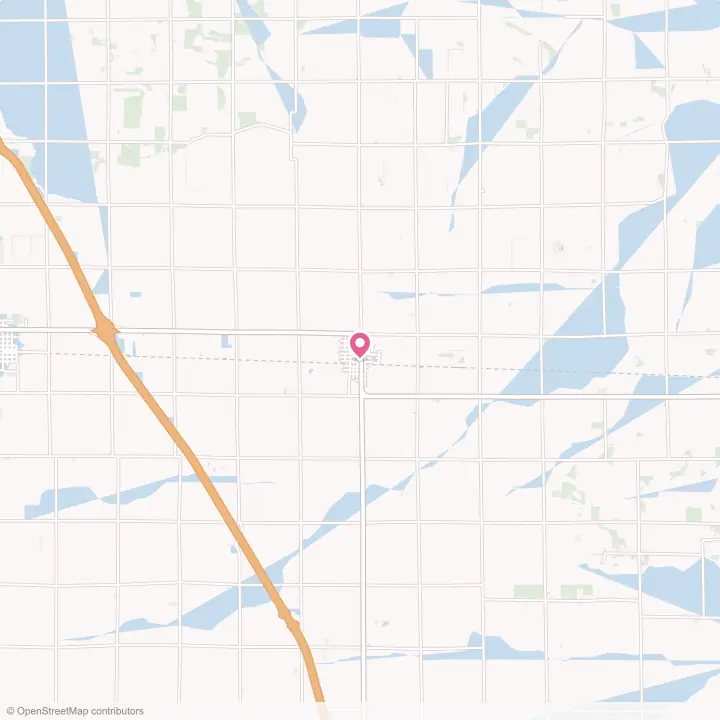 Map of the flower delivery area in Wolcott, Indiana