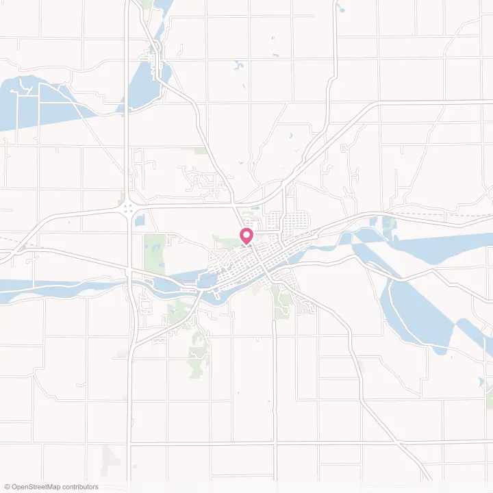 Map of the flower delivery area in Peru, Indiana
