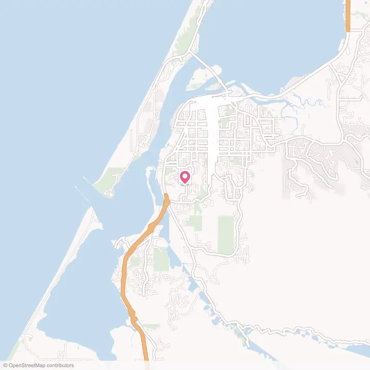 Map of the flower delivery area in Bayview, California