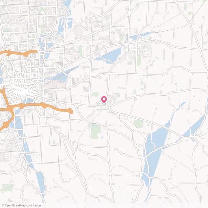 Map of the flower delivery area in East Canton, Ohio