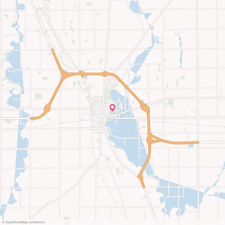 Map of the flower delivery area in Upper Sandusky, Ohio