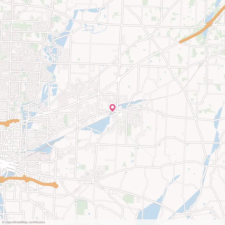 Map of the flower delivery area in Louisville, Ohio