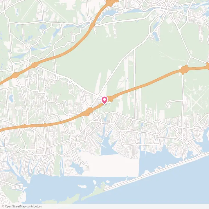 Map of the flower delivery area in Eastport, New York