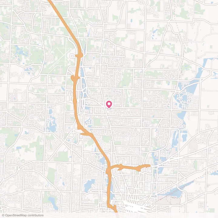 Map of the flower delivery area in North Canton, Ohio