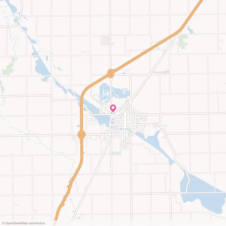 Map of the flower delivery area in Pontiac, Illinois