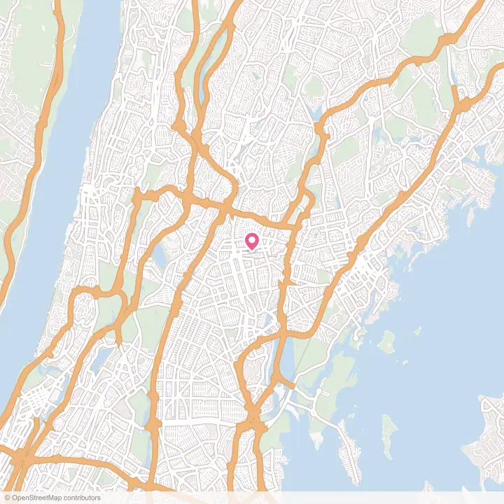 Map of the flower delivery area in Mount Vernon, New York