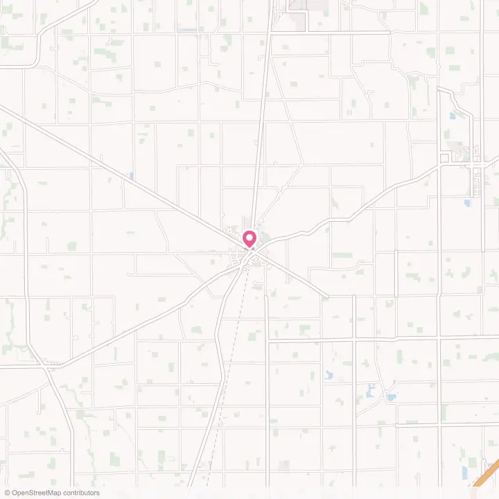 Map of the flower delivery area in Columbus Grove, Ohio