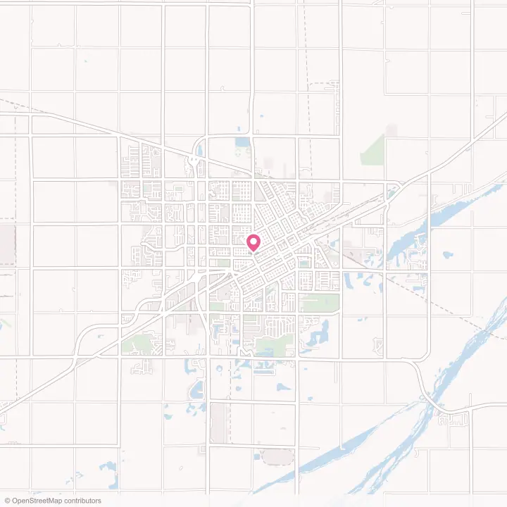 Map of the flower delivery area in Grand Island, Nebraska