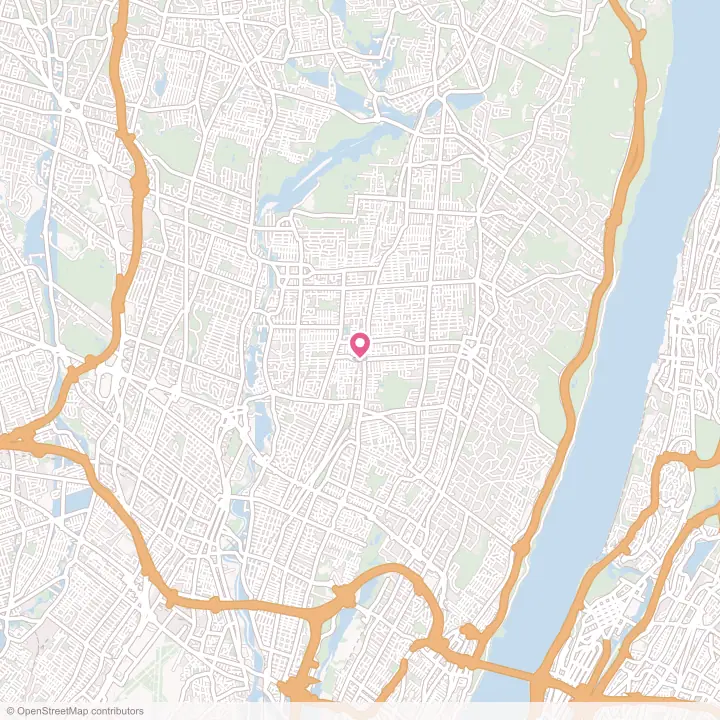Map of the flower delivery area in Bergenfield, New Jersey