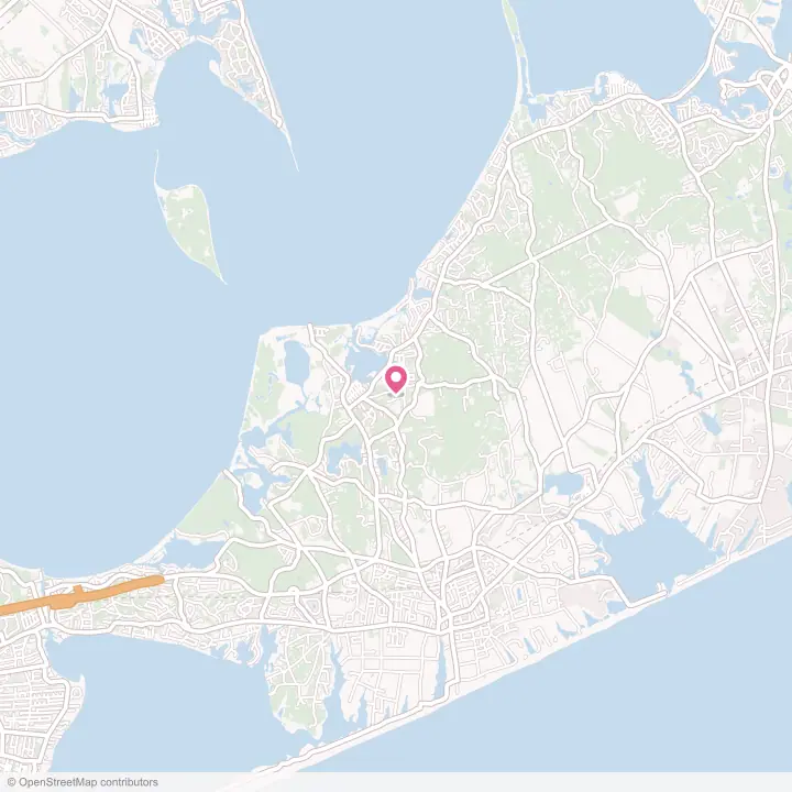 Map of the flower delivery area in North Sea, New York